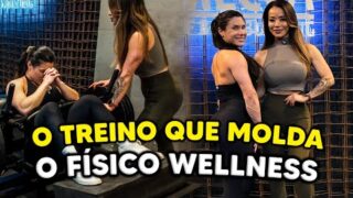 Ana Horikawa treina as pernas da atleta Beatriz Teixeira