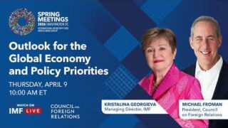 LIVE: IMF Managing Director speaks ahead of the IMF/World Bank spring meetings