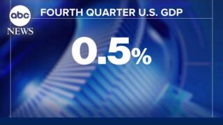 US economy grew .5% in 4th quarter