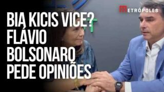Flávio Bolsonaro pede opiniões sobre Bia Kicis como candidata a vice na chapa presidencial