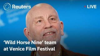 LIVE: ‘Wild Horse Nine’ film team arrive at Venice Film Festival